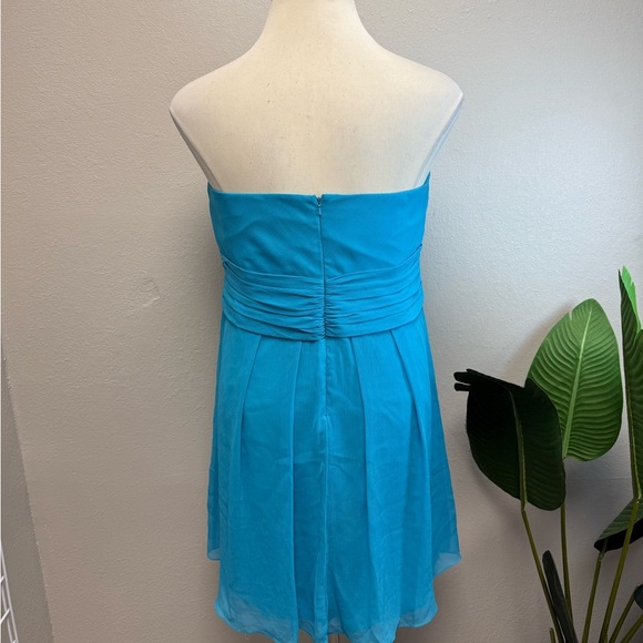 David's Bridal Strapless Turquoise Dress - Size 20 - Picture 3 of 4